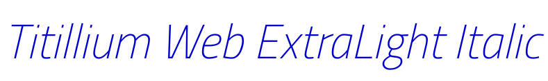 Titillium Web ExtraLight Italic लिपि